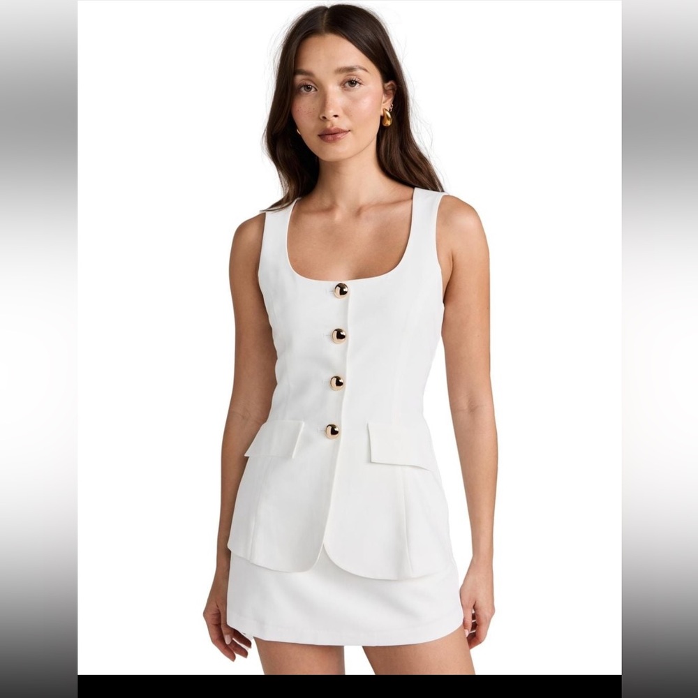Amanda Uprichard Kya Romper in Ivory - NWOT - XS